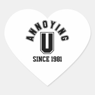 Sticker Cœur Drôle Anniversaire Vous Stickers, Noir