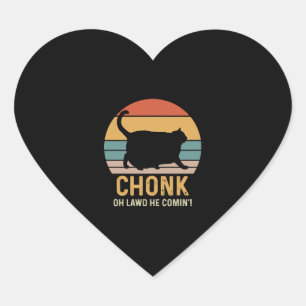 Sticker Cœur Drôle Chonk Chat Mème