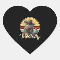 Drôle Cowboy Cat Mashup Meow Howdy Kitten Lovers M