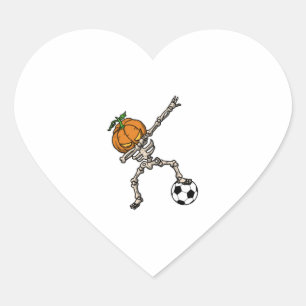 Sticker Cœur Drôle Dabbing Citrouille Head Soccer Idée cadeau