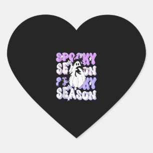 Sticker Cœur Drôle de dire Éffrayante saison Halloween Cat Ghos