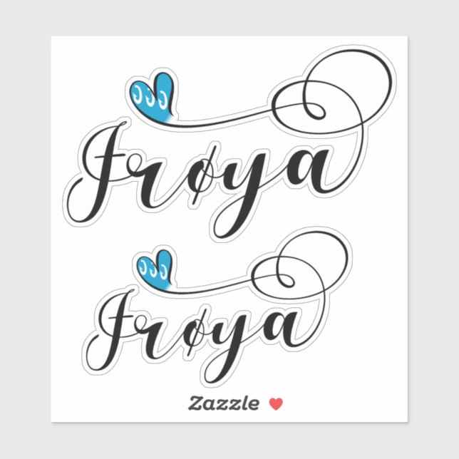 Sticker Coeur du drapeau Frøya, Trøndelag (Feuille)