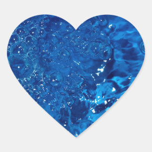 Sticker Cœur Eau bleue