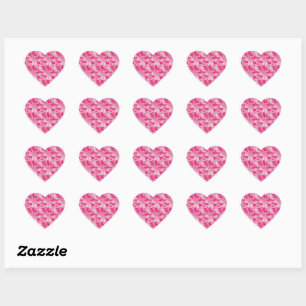 Sticker Cœur Éclat brillant camouflage rose chic amateurs de ca