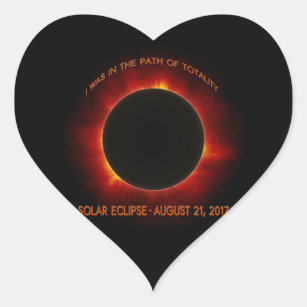 Sticker Cœur Éclipse solaire