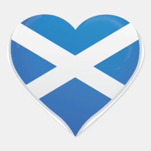 Sticker Cœur Écossais amoureux drapeau orgueil