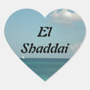 Sticker Cœur El Shaddai - Tout Suffisant Un