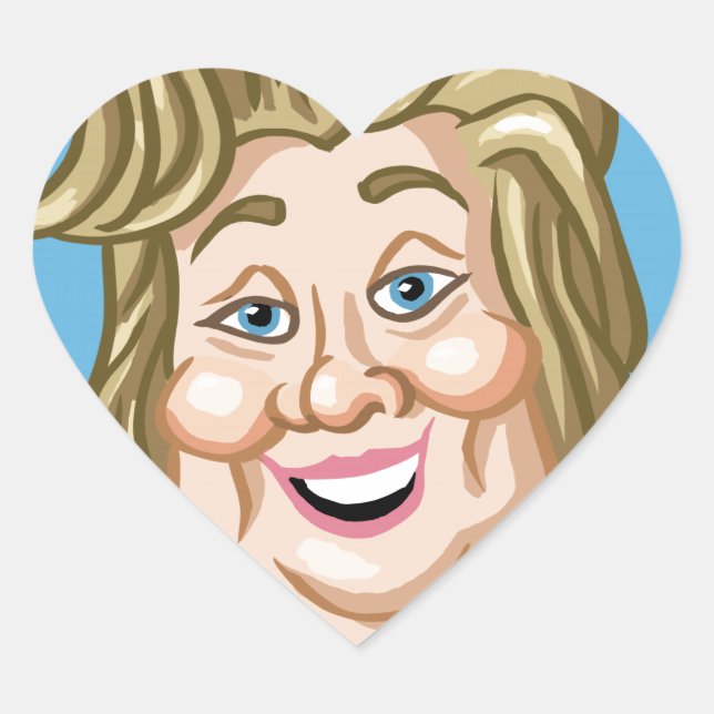 Sticker Cœur Election 2016 de Hilary Clinton (Devant)