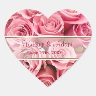 Sticker Cœur Élégance rose - Personnaliser