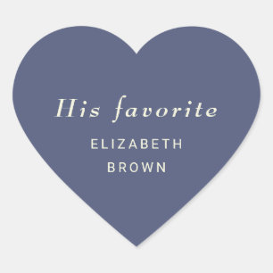 Sticker Cœur Elégant simple de l'avenir Dusk avec Mariage Monog