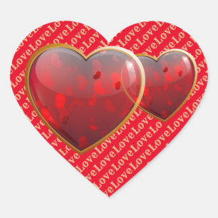 Sticker Cœur Élégant Tendance Moderne Meilleur Amour Populaire