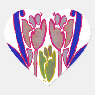 Sticker Cœur Elégante aquarelle Rose Imprimer