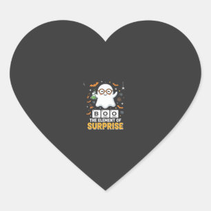 Sticker Cœur Élément de surprise de fantôme de design Halloween