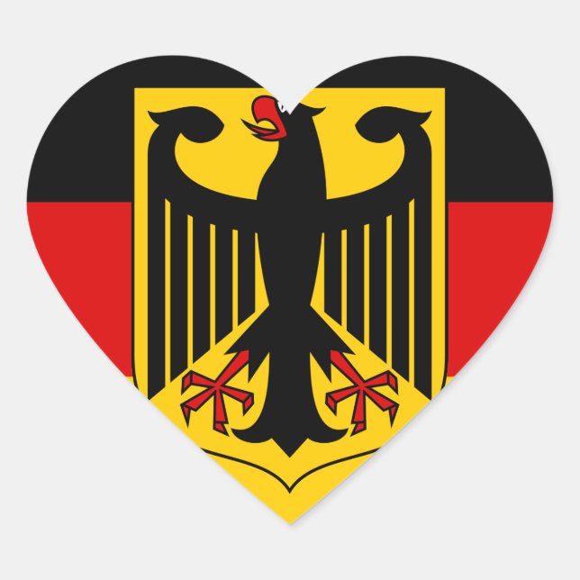 Sticker Cœur emblème allemand (Devant)