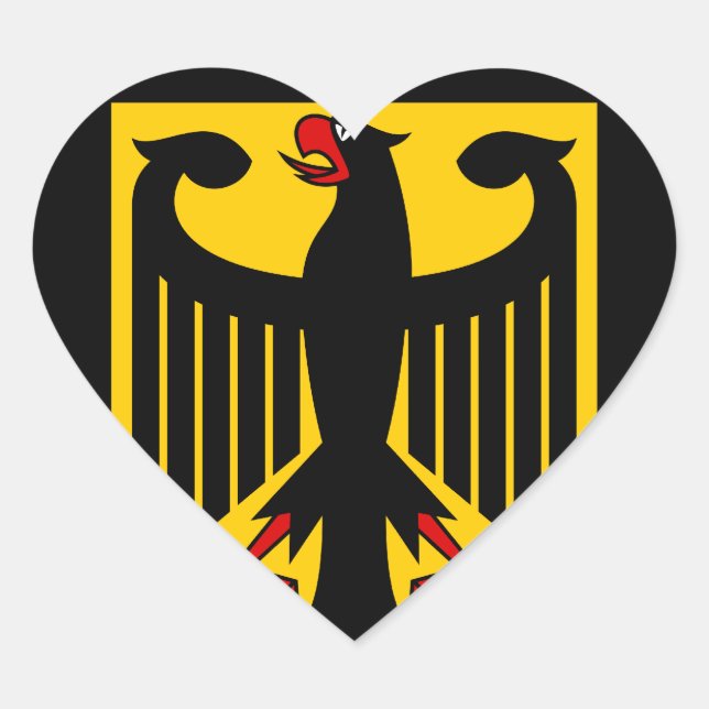 Sticker Cœur emblème allemand (Devant)