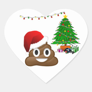 Sticker Cœur emoji de noël
