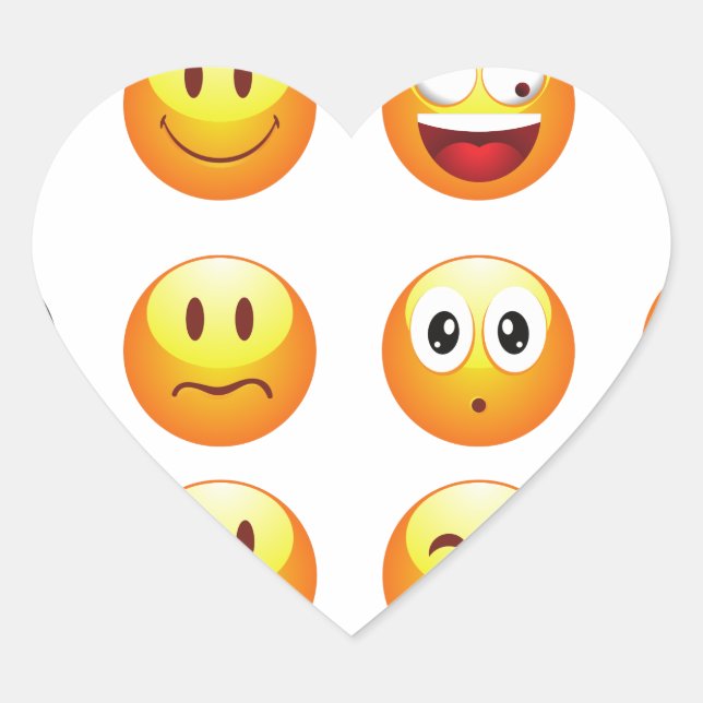 Sticker Cœur emojis (Devant)
