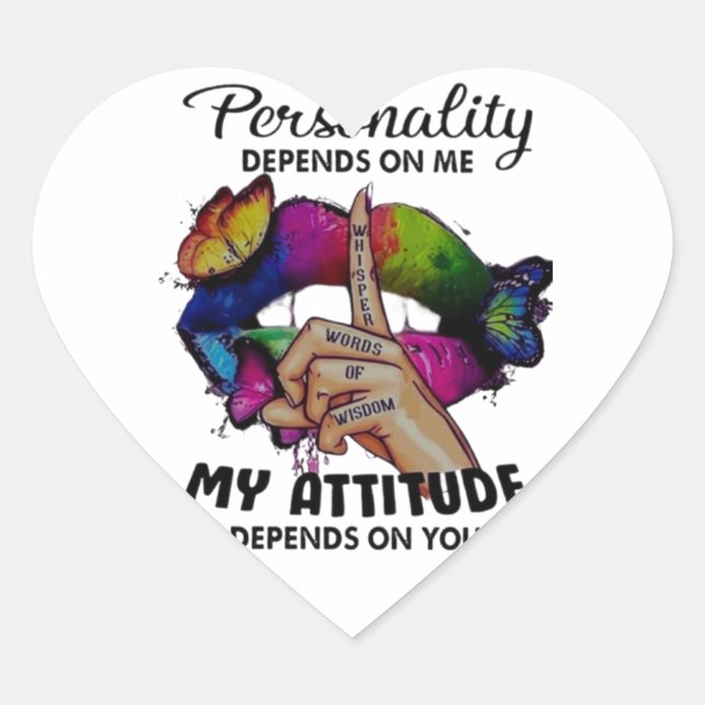 Sticker Cœur Empowring Lips Influence Your World (Devant)