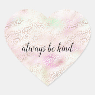 Sticker Cœur Empreinte de léopard de glamme de la Monnaie d'or