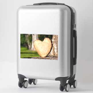 Sticker coeur en bois
