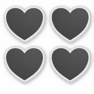 Sticker Coeur en cuir noir Saint Valentin Coupe personnali