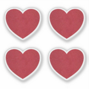 Sticker Coeur en cuir rouge Valentine's Day Custom Cut