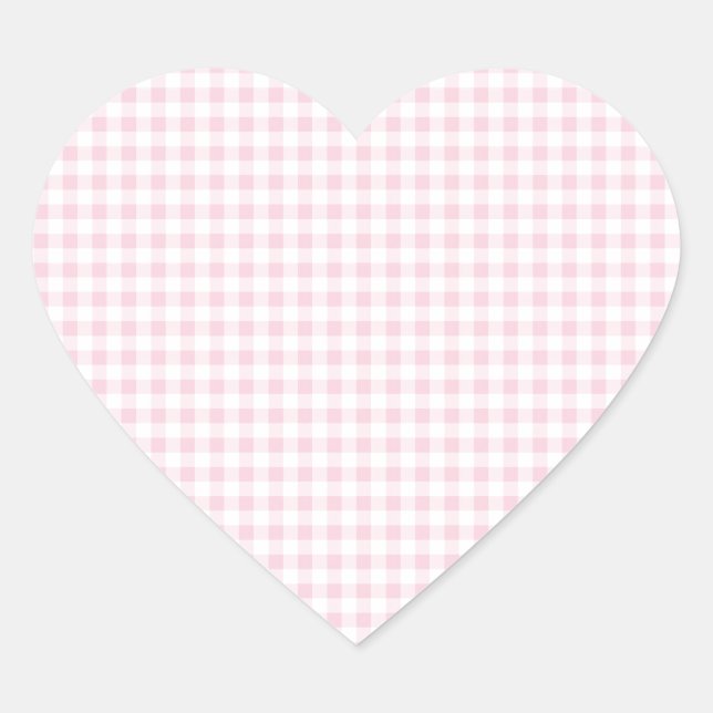 Sticker Cœur En vichy rose (Devant)