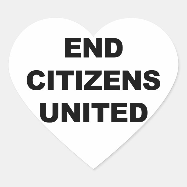 Sticker Cœur End Citizens United (Devant)