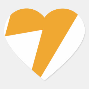 Sticker Cœur Énergie de tonnerre impression jaune