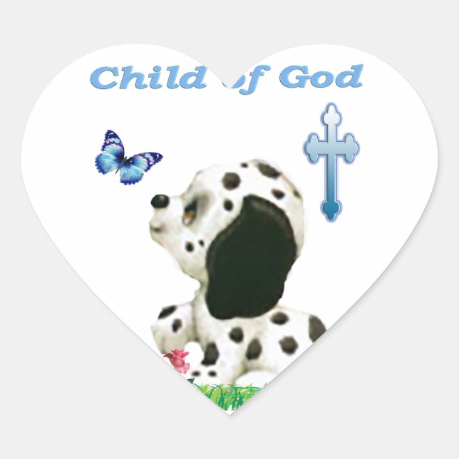 Sticker Cœur Enfant de Dieu (Devant)