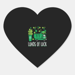 Sticker Cœur Enfants Jour de la Saint Patrick Ordures Camion Ch