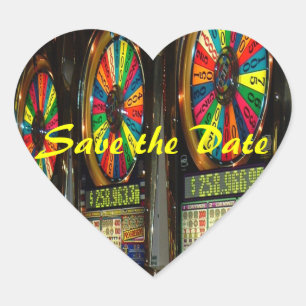 Sticker Cœur Enregistrer la date Mariage Las Vegas