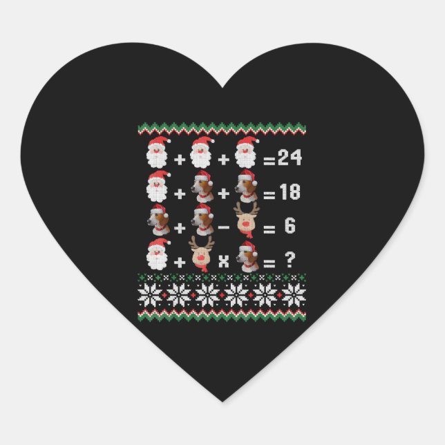 Sticker Cœur Enseignant en mathématiques Noël HARRIER (Devant)