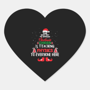 Sticker Cœur Enseignants en physique de Noël, Enseignant de Noë
