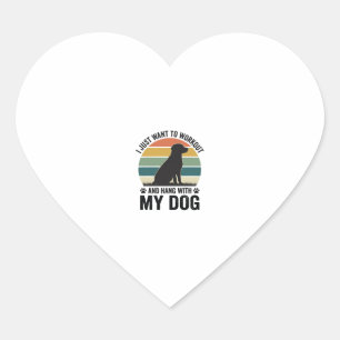 Sticker Cœur Entraînement et détente avec mon chien Vintage ama