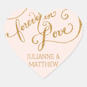 Sticker Cœur Enveloppe Sceau Script pour toujours dans Love Gol