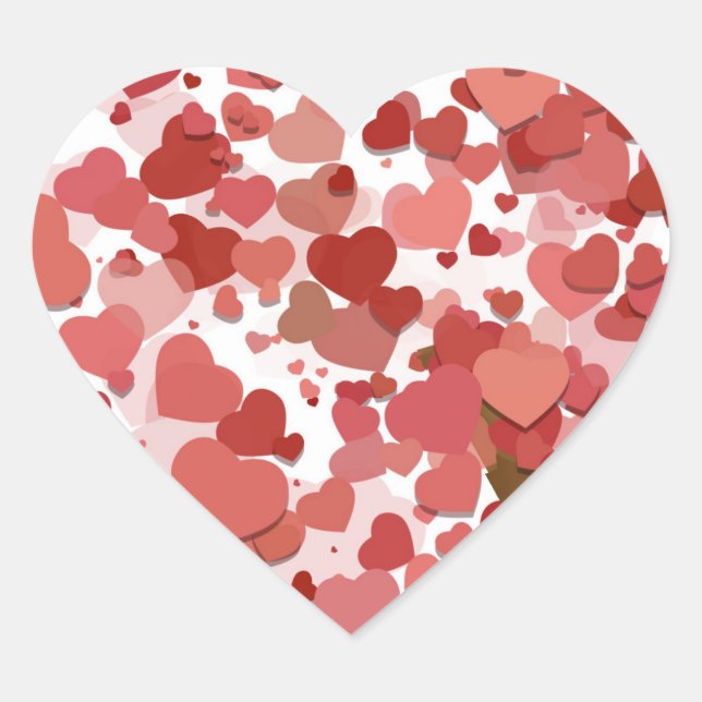 Sticker Cœur Enveloppes de cœurs de la Saint-Valentin ou autoco (Devant)