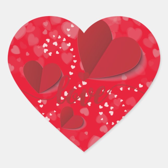 Sticker Cœur envoyer votre amour (Devant)