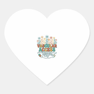Sticker Cœur Équipe d'accès vasculaire Floral Conception de che