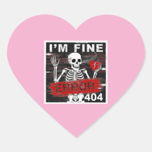 Sticker Cœur Erreur 404