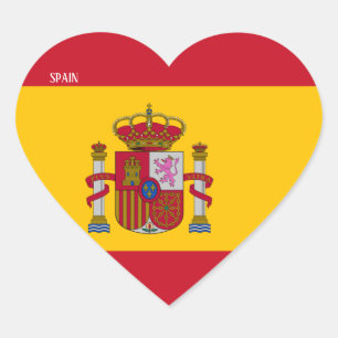 Sticker Cœur Espagne Drapeau splendide patriotique