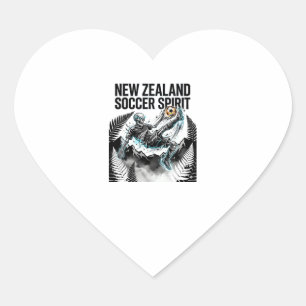 Sticker Cœur Esprit de football de Nouvelle-Zélande Striker Ske