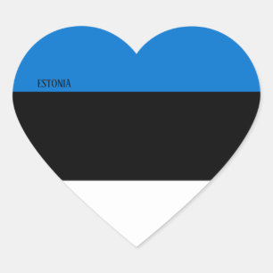 Sticker Cœur Estonia Patriotic
