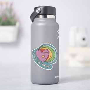 Sticker Coeur et arc-en-ciel : Doodles pour les mélomanes