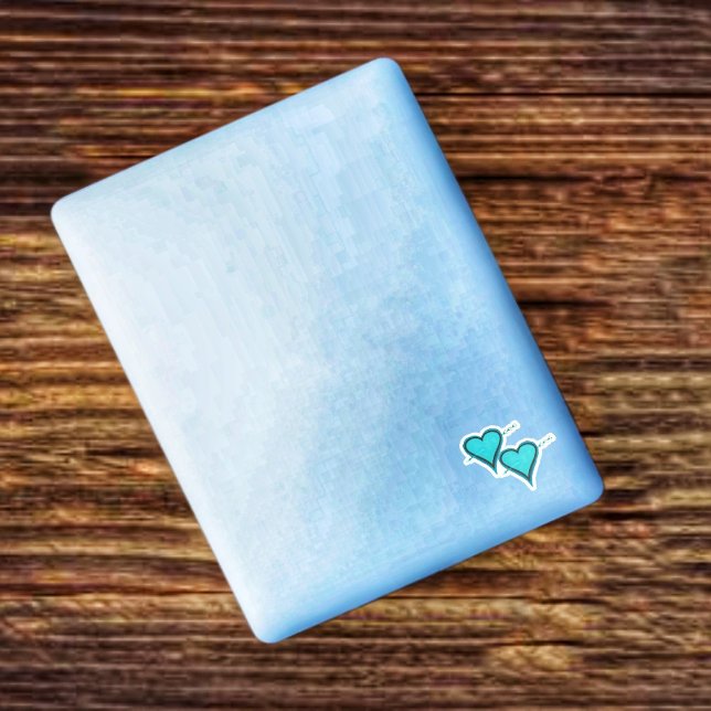 Sticker Coeur et flèche turquoise (Add these fun, heart stickers to your personal items!)