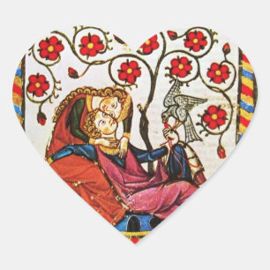 STICKER CŒUR ETERNEL LOVE VALENTINE'S DAY HEART PARCHMENT