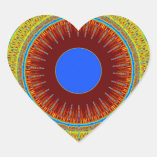 Sticker Cœur Ethnic Passe une bonne journée et une meilleure nu