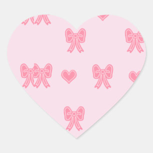 Sticker Cœur Étui iPhone / iPad Mignon Nœuds Roses et Cœurs Coq