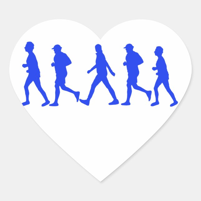 Sticker Cœur Exécution De L'Exercice De Jogging (Devant)