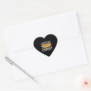 Sticker Cœur Expert Certifié en Nugget de Poulet Drôle Poule